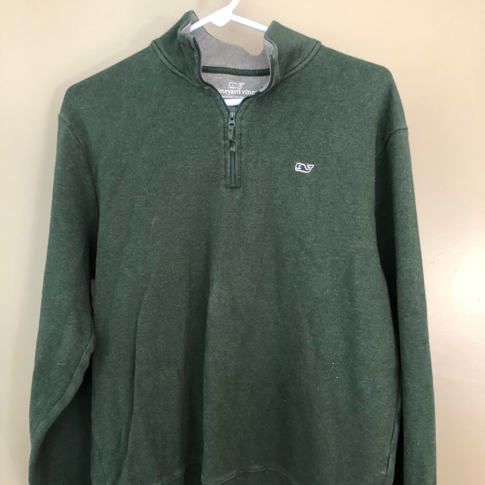 Green  quarter zip sweatshirt